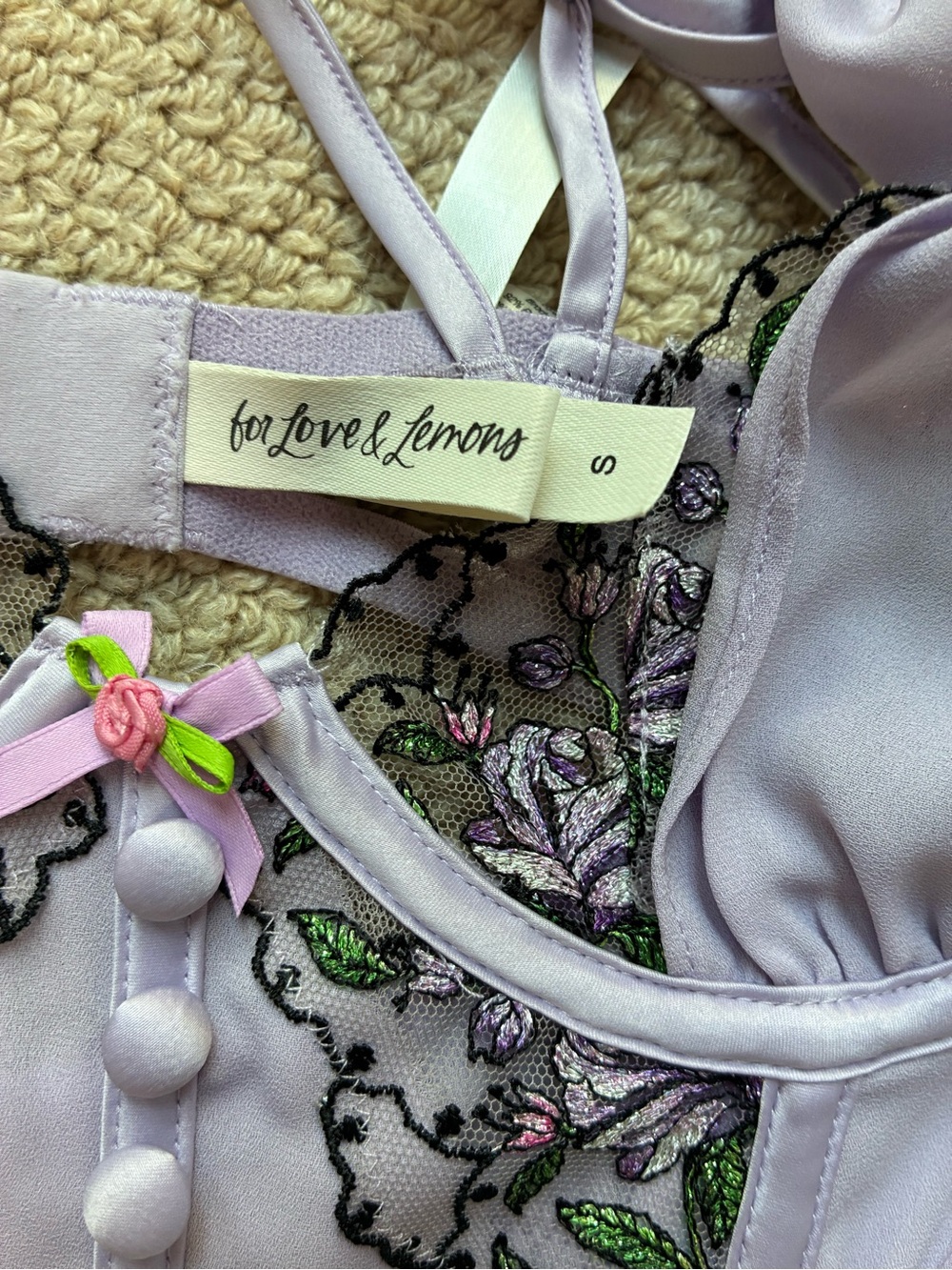 For Love & Lemona Floral Lace Longline Bustier - Picture 6 of 7